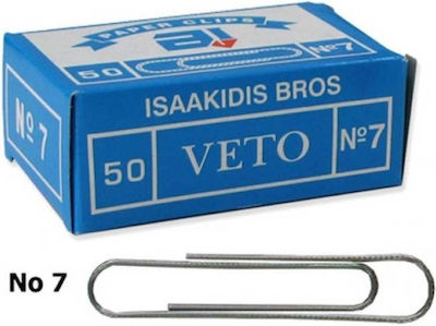 Veto No.7 345.007 Paper Clip 77mm 50pcs