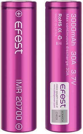 Efest Wiederaufladbare Batterie 20700 Li-Ion 3000mAh 3.7V 1Stück
