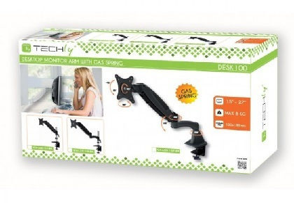 Techly Стойка Монитор до 27" с Рамо Черна (ICA-LCD-111-BK)