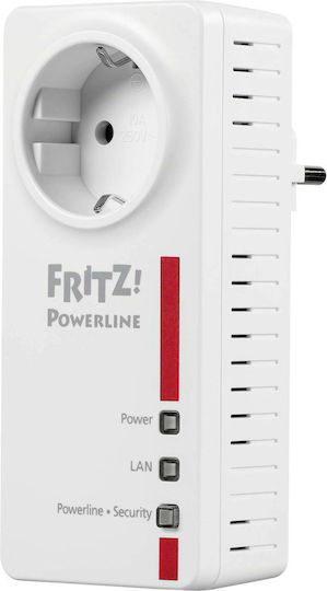 AVM Fritz! 1220E Powerline Dual Kit Wired with Passthrough Socket and 2 Gigabit Ethernet Ports