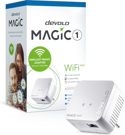 Devolo Magic 1 WiFi Mini Powerline Wi‑Fi 4 and Ethernet Port