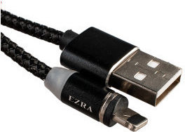 Ezra DC38 Magnetic Detachable USB-A to Lightning Cable Black 1.2m