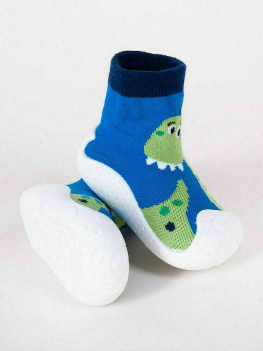 Kidom - Betrunkener Junge - Sockenpuppe Dinosaurier - Blau Grün