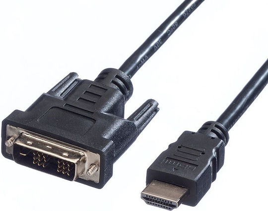 Value 5m DVI-D male to HDMI male Cable Black (11.99.5552-10)