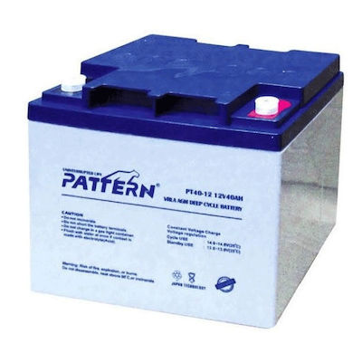 Pattern Battery Μπαταρία Φωτοβολταϊκών Κλειστού Τύπου Βαθειάς Εκφόρτισης 12V 40Ah (PT40-12)