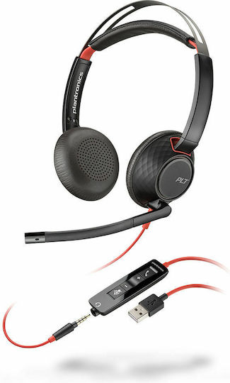 Plantronics Blackwire 5220 On Ear Multimedia Ακουστικά με μικρόφωνο και σύνδεση USB-A