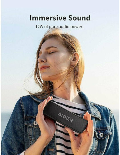 Anker 2 Upgraded Version Αδιάβροχο Ηχείο Bluetooth 12W με Διάρκεια Μπαταρίας έως 24 ώρες Μαύρο