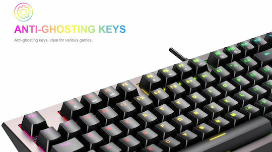 Havit KB872L Gaming Μηχανικό Πληκτρολόγιο με RGB φωτισμό (Αγγλικό US)