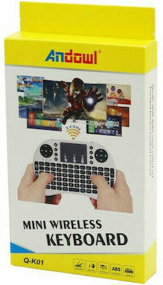 Andowl QY-K01 Wireless Keyboard with Touchpad English US White