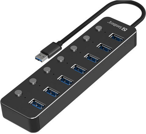 Sandberg USB-Hub 7 Anschlüsse USB 3.0 mit USB-A Anschluss