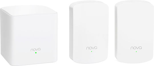 Tenda MW5 Rețea WiFi Mesh Punct de acces Wi-Fi 5 Banda Duală (2.4 și 5GHz) în Kit triplu