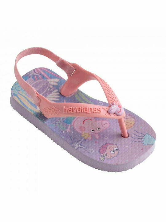 Kids' Flip Flops Peppa Pig Lilac