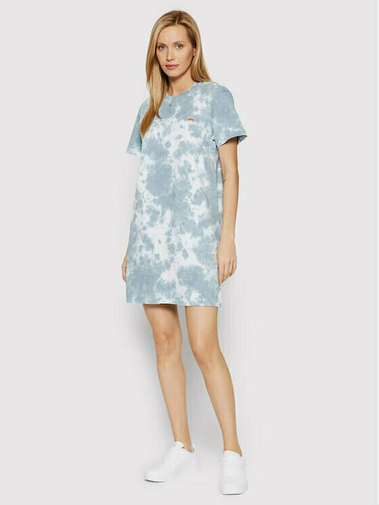 Adore Summer Mini Athletic Dress T-Shirt Short Sleeve White/Grey