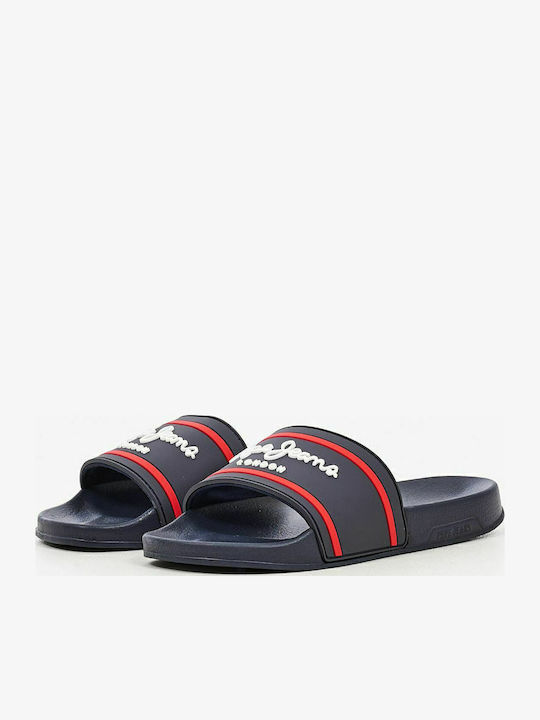 Kids' Slides Navy Blue Slider Logo Boys