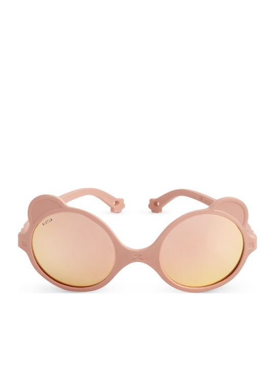 KiETLA Ourson Unbreakable Baby Sunglasses with Mirror Lens Peach for 0-1 Year