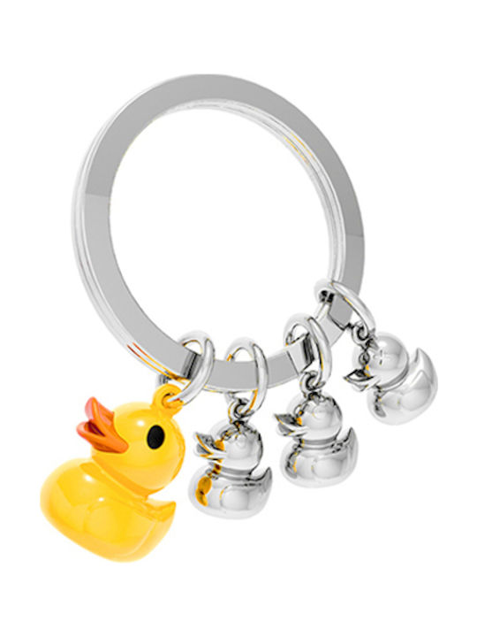 Metalmorphose Schlüsselanhänger Duck Family Metallisch Gelb