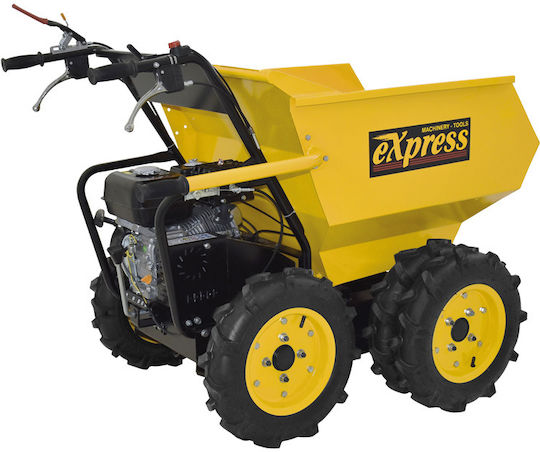 Express Όχημα Μεταφοράς Ανατρεπόμενο 196cc 6.5HP για Φορτίο Βάρους έως 500kg σε Κίτρινο Χρώμα