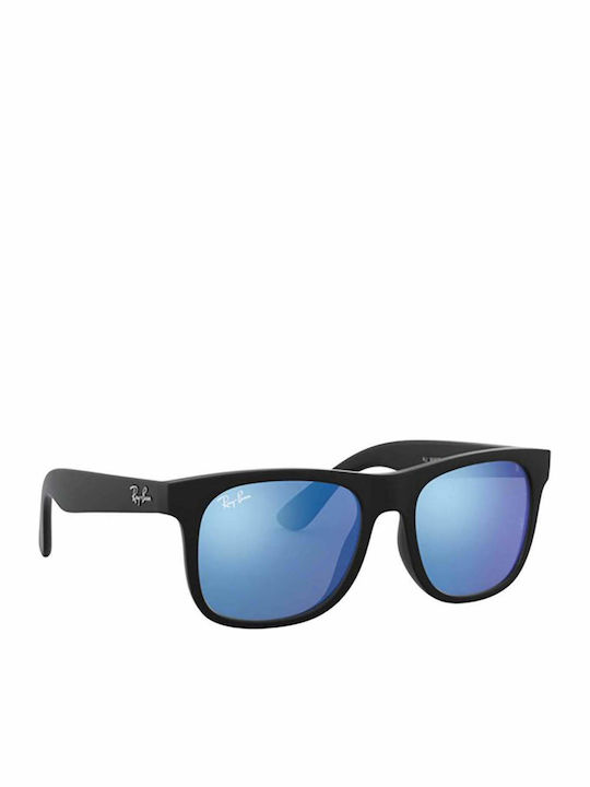 Ray Ban Unbreakable Square Kids Sunglasses with Mirror Blue for 7-11 Years