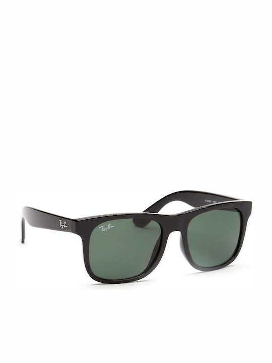 Ray Ban Άθραυστα Τετράγωνα Παιδικά Γυαλιά Ηλίου Μαύρα για 7-11 Ετών