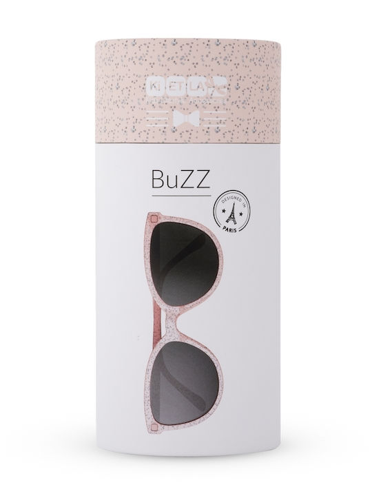 KiETLA BuZZ Unbreakable Kids Sunglasses Pink Glitter for 6-9 Years