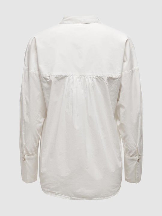 Only Women's Monochrome Long Sleeve Shirt White