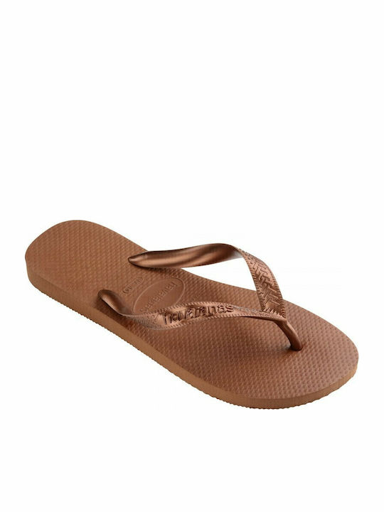 Top Strap Flip Flops Bronze