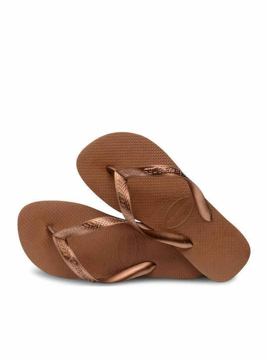 Top Strap Flip Flops Bronze