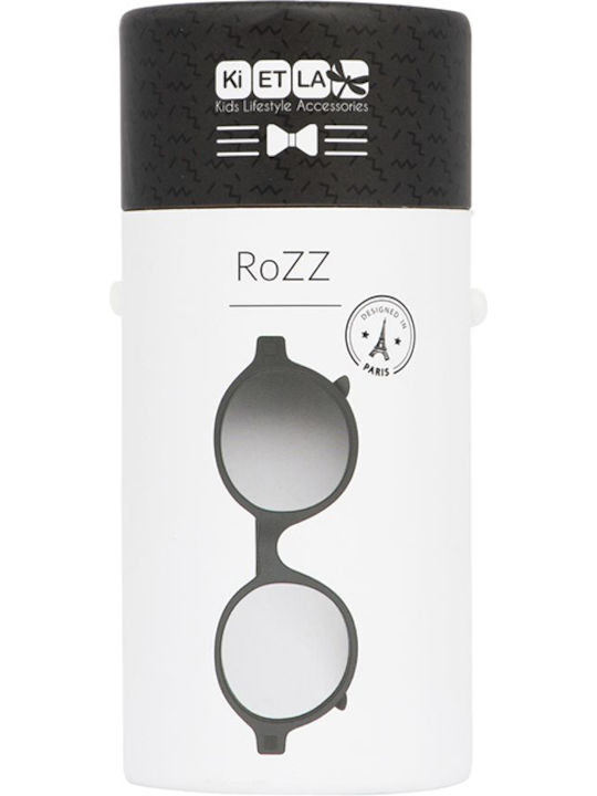 KiETLA Rozz Unbreakable Round Kids Sunglasses with Polarized Lens Black for 4-6 Years