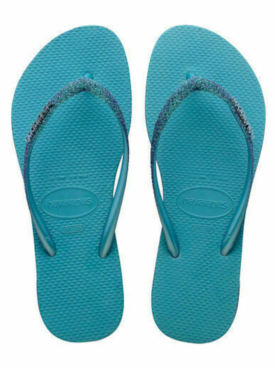 Havaianas Slim Sparkle Ii Frauen Flip Flops in Türkis Farbe