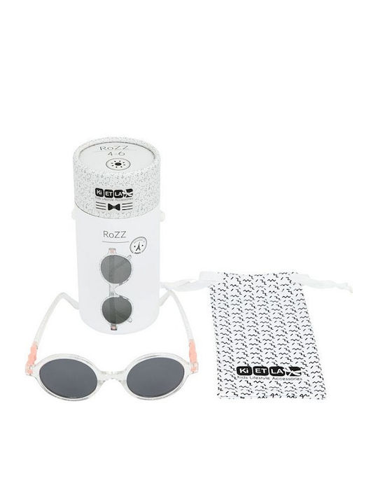 KiETLA Rozz Unbreakable Round Kids Sunglasses with Polarized Glitter Lens for 4-6 Years