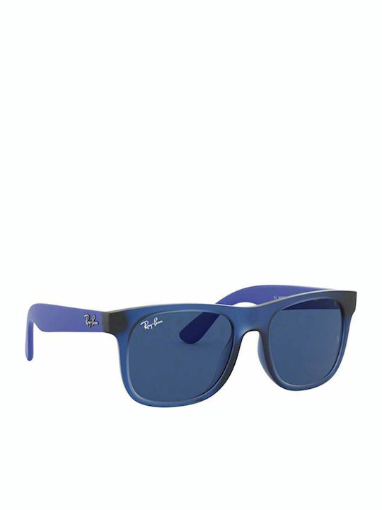 Ray Ban Άθραυστα Τετράγωνα Παιδικά Γυαλιά Ηλίου Μπλε για 9-12 Ετών