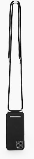 iDeal Of Sweden Ordinary Necklace Back Cover Πλαστικό με Λουράκι Ultra Black (iPhone 12 Pro Max)