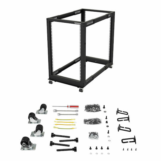 StarTech Επιδαπέδια Καμπίνα Rack 18U Μαύρο 4POSTRACK18U