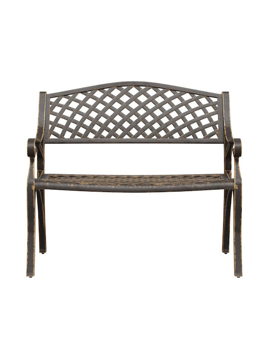 Bench Outdoor Metal Brown 102x50x83cm