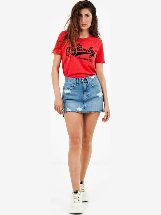 Denim Mini Skirt Blue