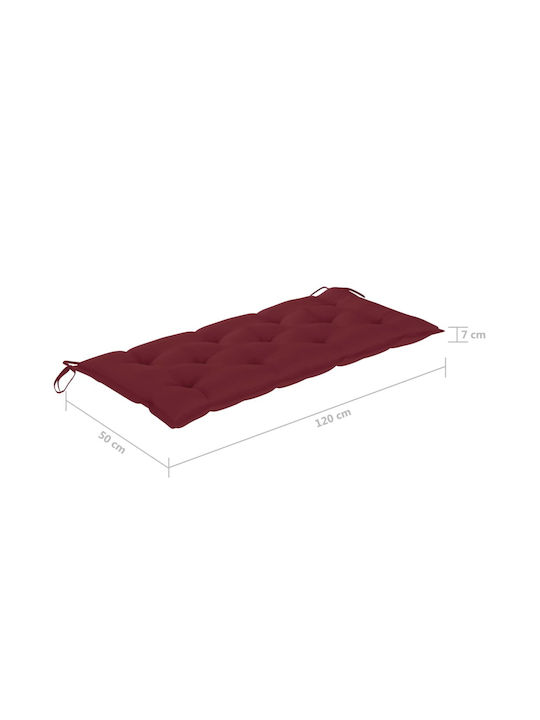 Bench Outdoor Bamboo with Pillows 118x38x45cm