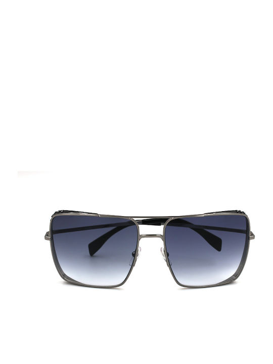 Moschino Women's Sunglasses with Silver Metal Frame and Blue Gradient Lens MOS020/S 6LB/08