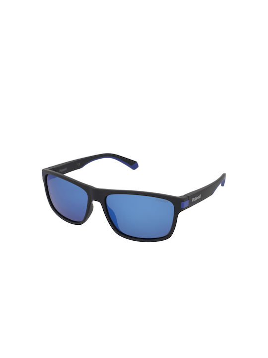 Polaroid Sonnenbrillen mit Schwarz Rahmen und Blau Polarisiert Linse PLD2121/S 0VK/5X