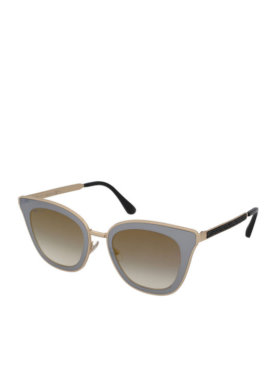 Jimmy Choo Women's Sunglasses with Gray Metallic Frame and Gray Lenses
