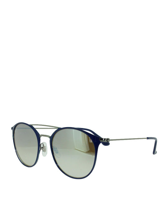 Ray Ban Двойна Мостова Унисекс Слънчеви Очила с Черна Метална Рамка и Сребърен Преливащ Огледален Стъклен Лещи RB3546 9010/9U