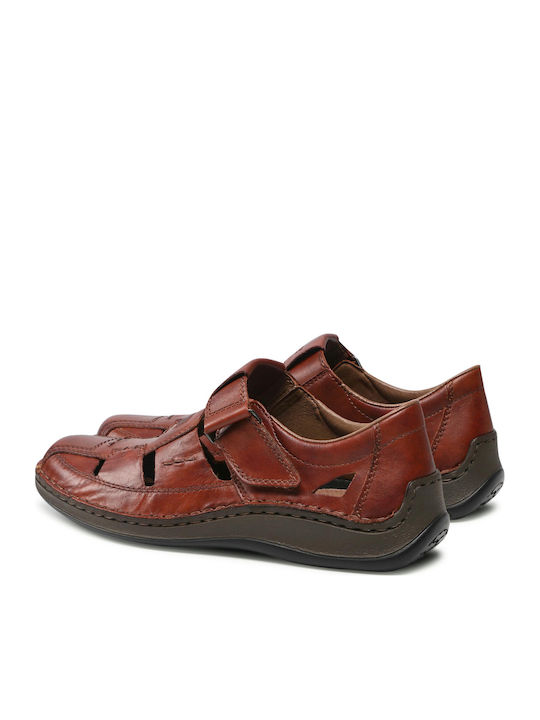 Leder Herrensandalen in Braun Farbe