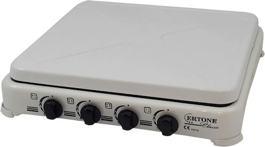 Neta Ertone ERT-MN-209AB Επιτραπέζια Εστία Υγραερίου με 4 Εστίες Λευκή