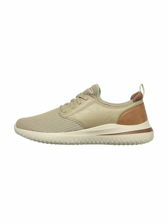 Skechers Delson 3.0 Mooney Ανδρικά Sneakers Μπεζ