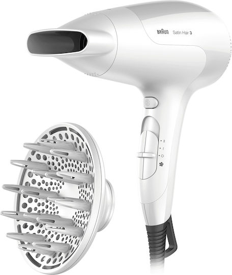 Braun Satin Hair 3 PowerPerfection Profesional Uscător de Păr cu Difuzor 2000W