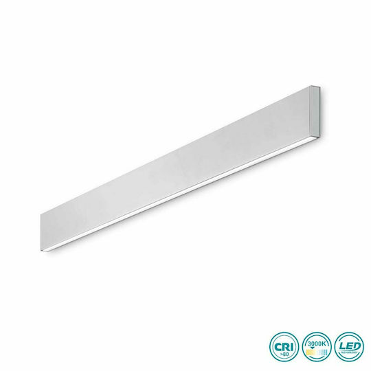 Ideal Lux Linus Commercial Linear LED Wall Light 34W Warm White IP20 L120xD2xH9.5cm