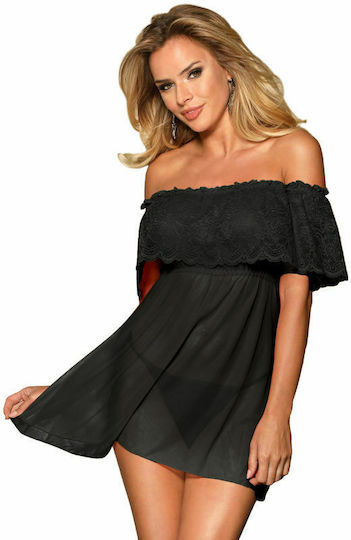 Subblime Short Dress & Thong Black