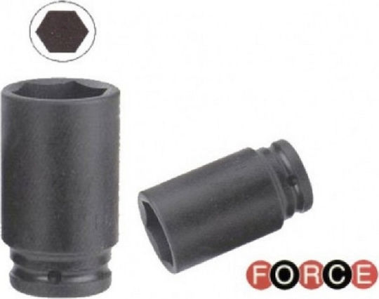 Force Socket Pneumatic Hex Long with Square Drive 3/4" Diameter 55mm