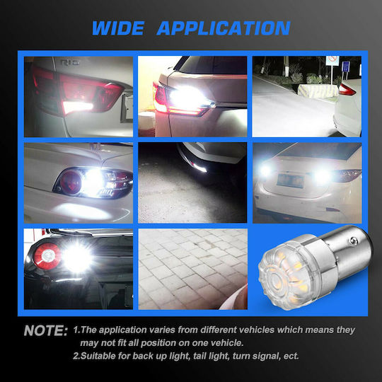 NovSight Lamps Car & Motorcycle P21/5W-BAY15D-1157 LED 6500K Cold White 12V 9W 2pcs