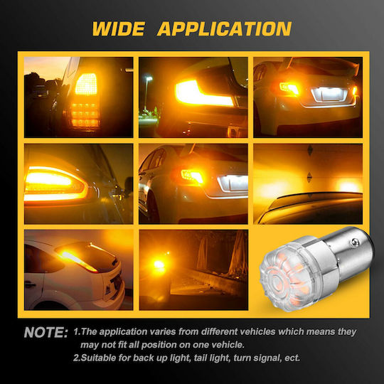 NovSight Lamps Car & Motorcycle P21/5W-BAY15D-1157 LED 6500K Cold White 12V 9W 2pcs