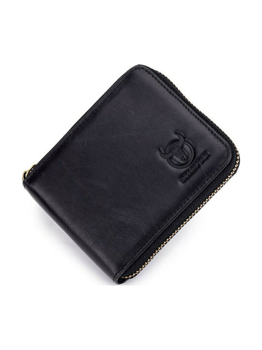 Leather Men's Wallet with RFID Black